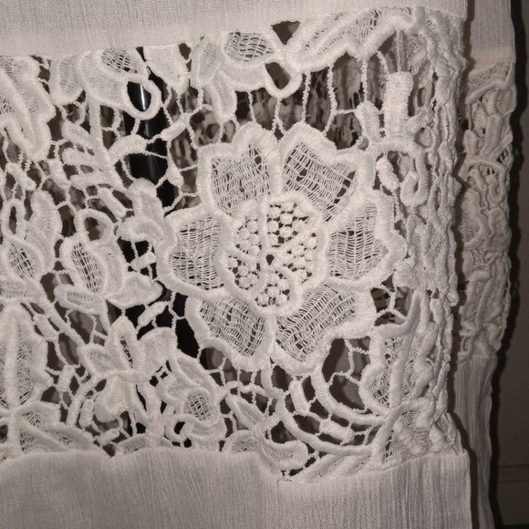 Lulus Dashing Dame White floral islet dress. - Picture 8 of 11